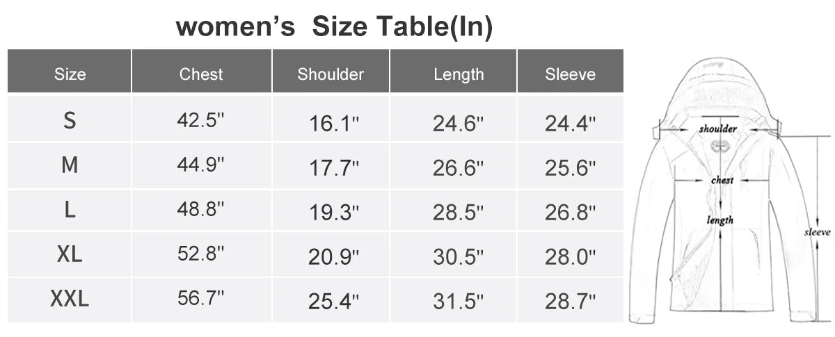 Women's Ski Winter Jacket Windproof Waterproof Snowboarding Hooded Coat E642072