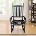 Black Slat Back Rocking Chair S415
