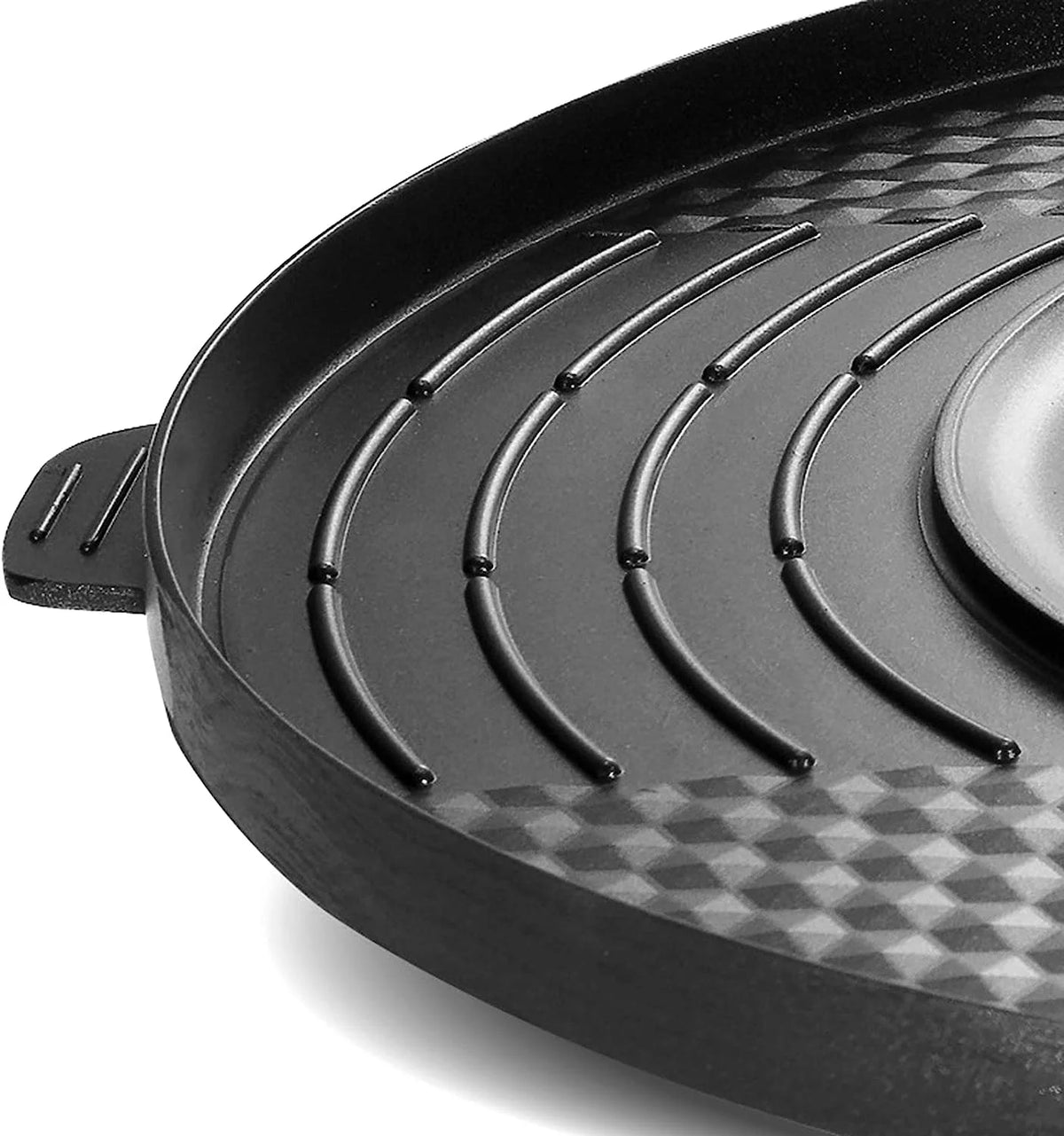 2 in 1 Electric BBQ Grill Hot Pot Double Separation Grill Pan Ceramic Coating Smokeless E8781