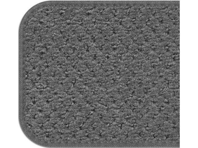Set of 12 Skid-Resistant Carpet Stair Treads Gray K135726