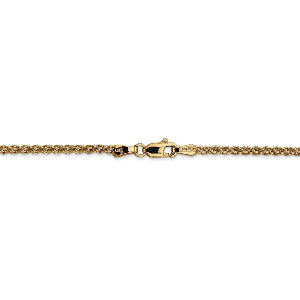 14kt Yellow Gold 2mm Spiga Chain 30 inch Lobster Clasp W916549