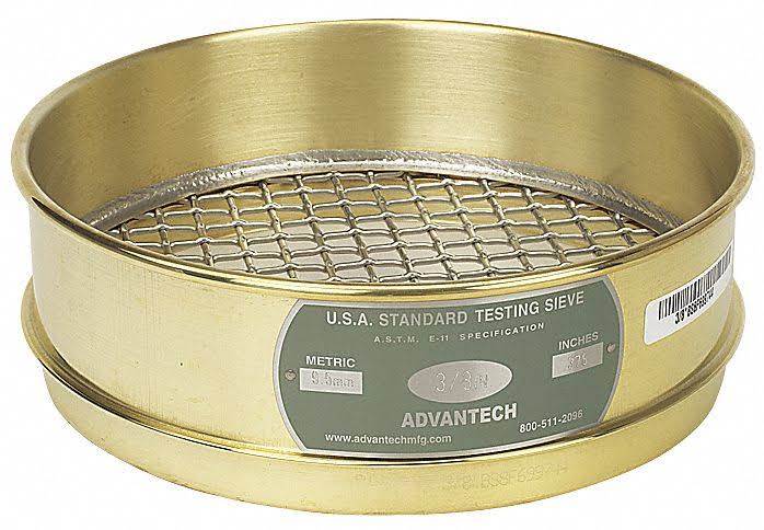 Brass Frame Stainless Steel Screen Testing Sieve D397196