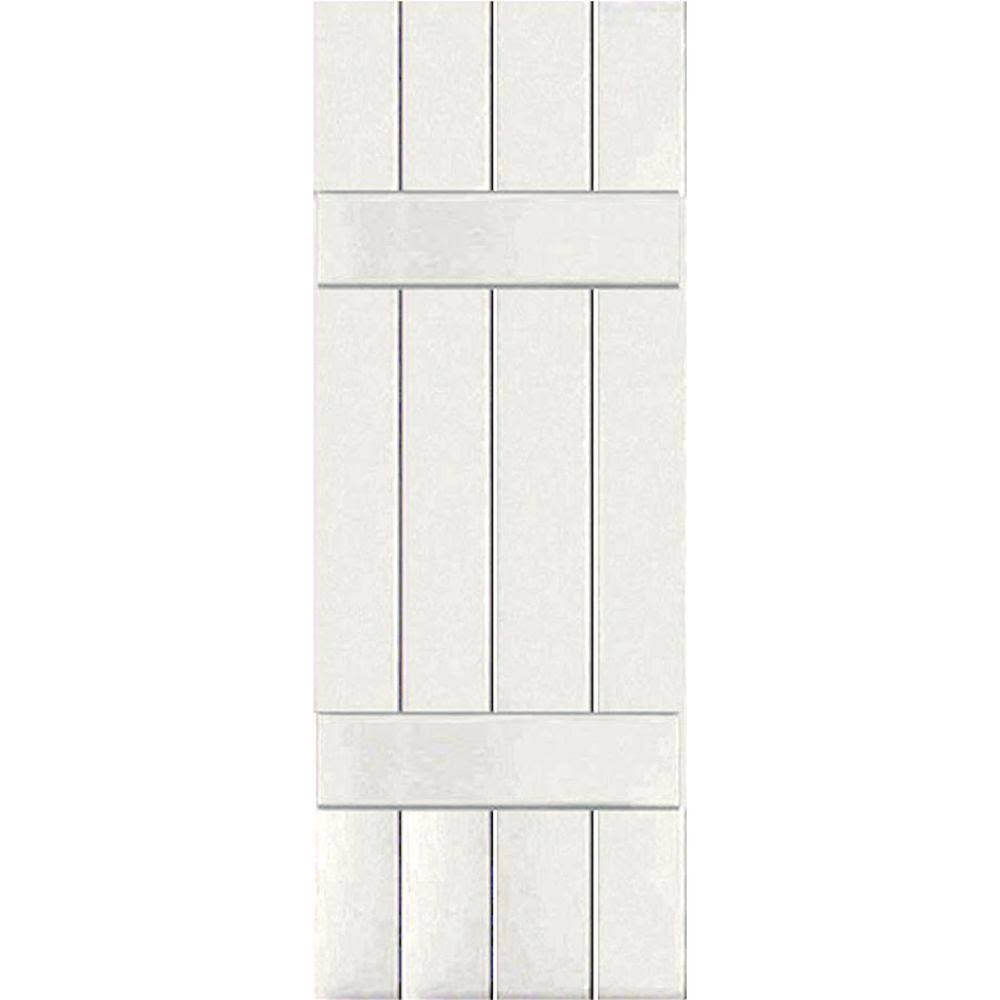 White Western Red Cedar Board and Batten Shutters Pair P49760