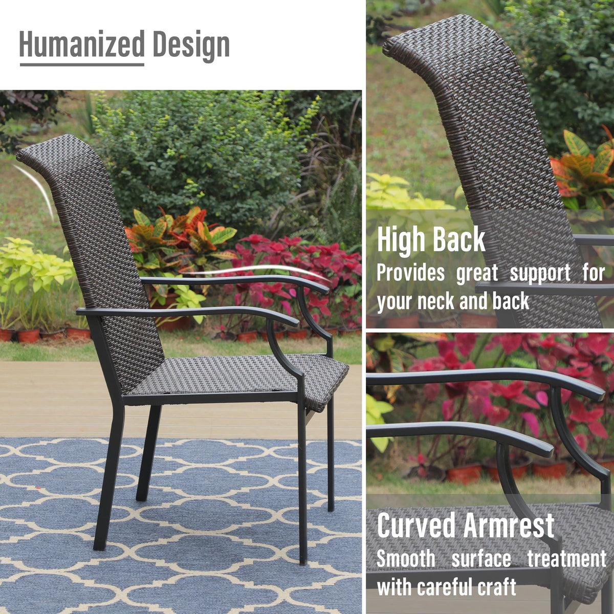9 Pieces Wicker Rattan Outdoor Patio Dining Set N7796