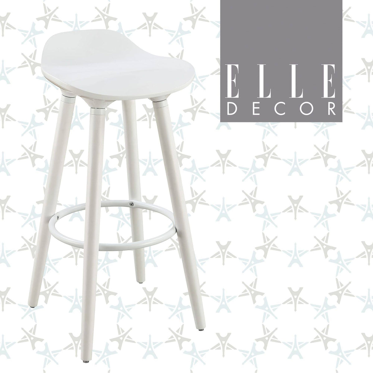 White Bar Stool I158