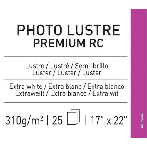 Photo Lustre Premium RC Paper 17 x 22 S30674