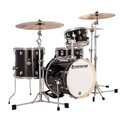 4-piece Shell Pack with Snare Drum - Black Sparkle G275