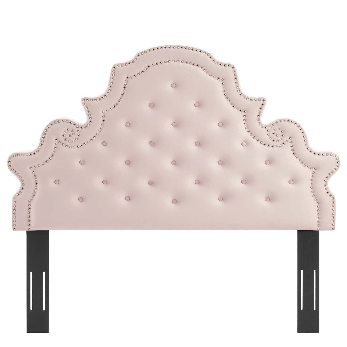 Tufted Dusty Rose Performance Velvet Twin Headboard X76411