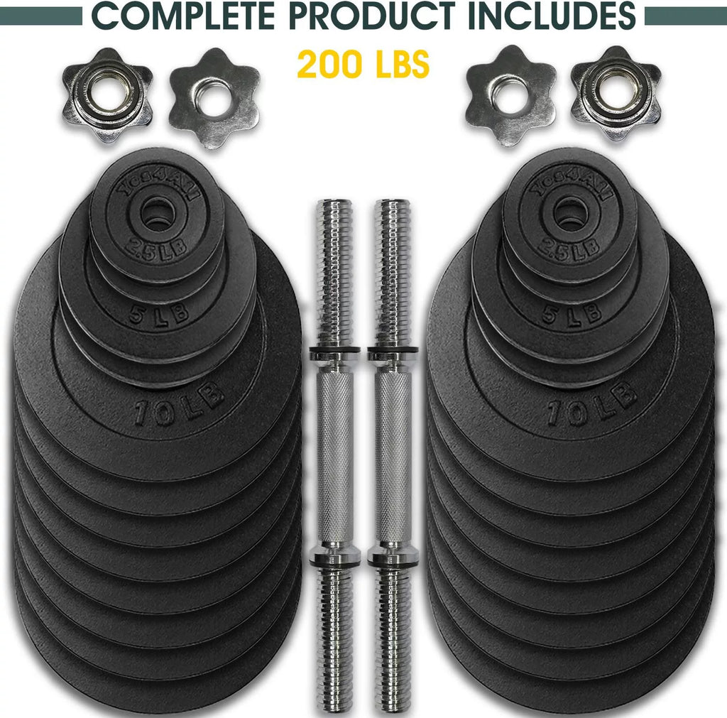 50 lbs Adjustable Cast Iron Dumbbell Set Z207447