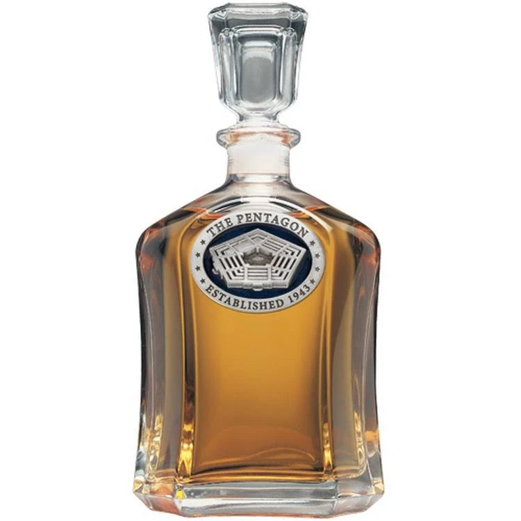 Blue Capitol Glass Decanter with Pewter Accents R96632