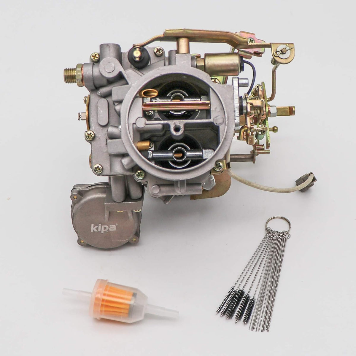 Carburetor for Toyota Land Cruiser 1969-1987 2F 4230CC FJ40 Engines, with Carbon Dirt Jet Cleaner Tool Kit & Fuel Filter Pack of 2 I379538