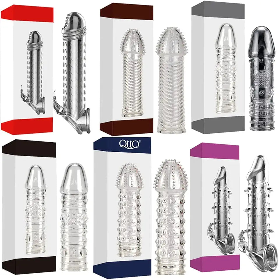 6 Piece Set Crystal Silicone Sheath J244339