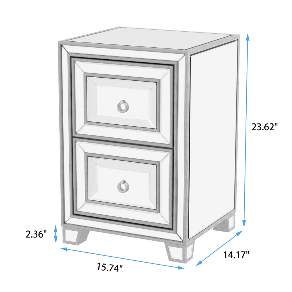 Mirrored Nightstand V23763