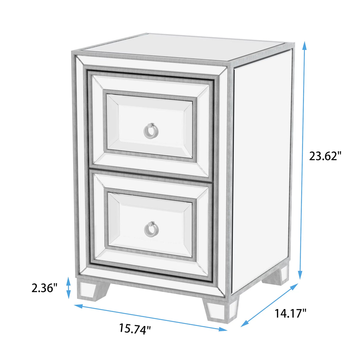 Mirrored Nightstand V23763