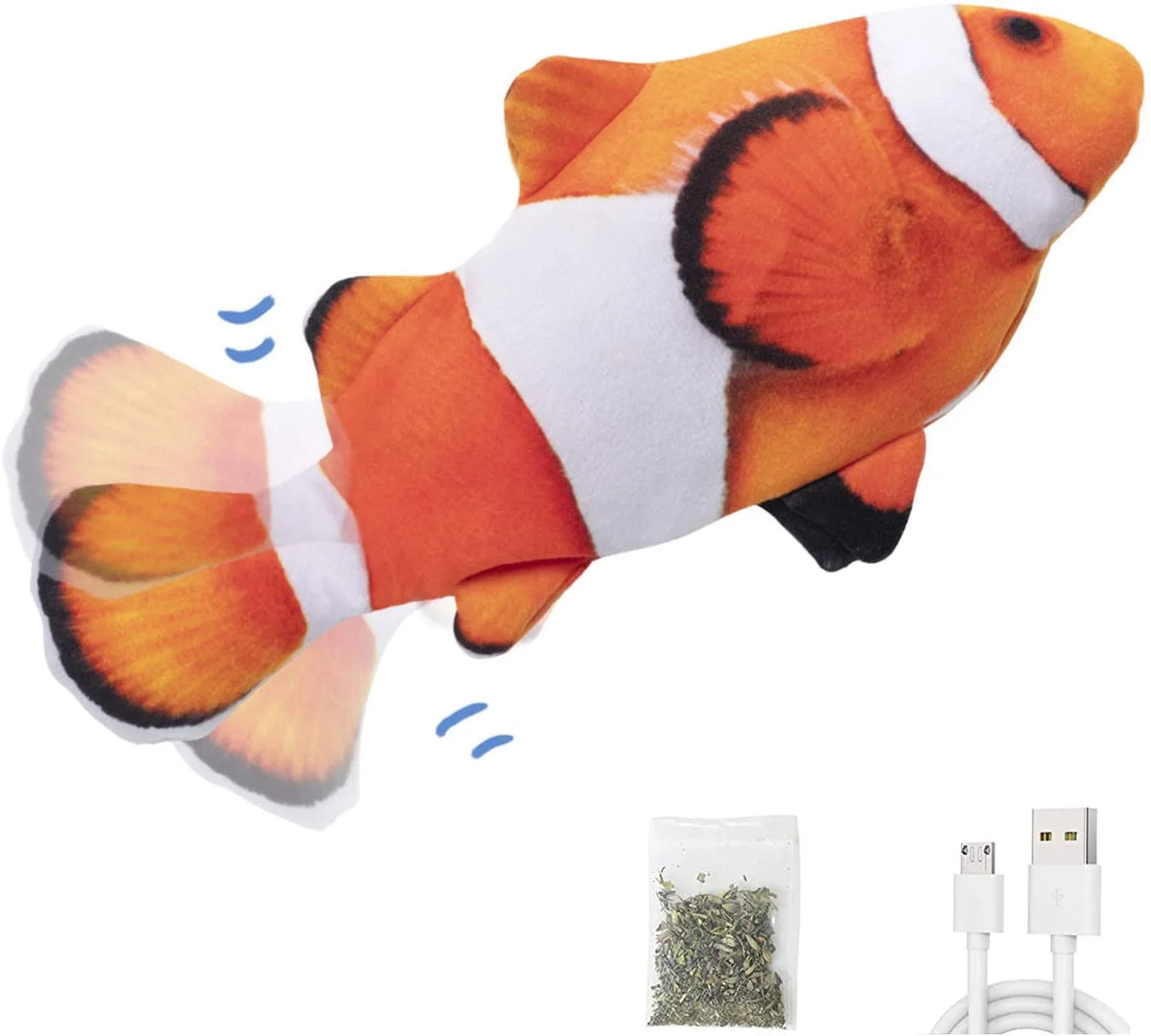 Electric Flopping Fish 10.5" Plush Cat Toy H864558