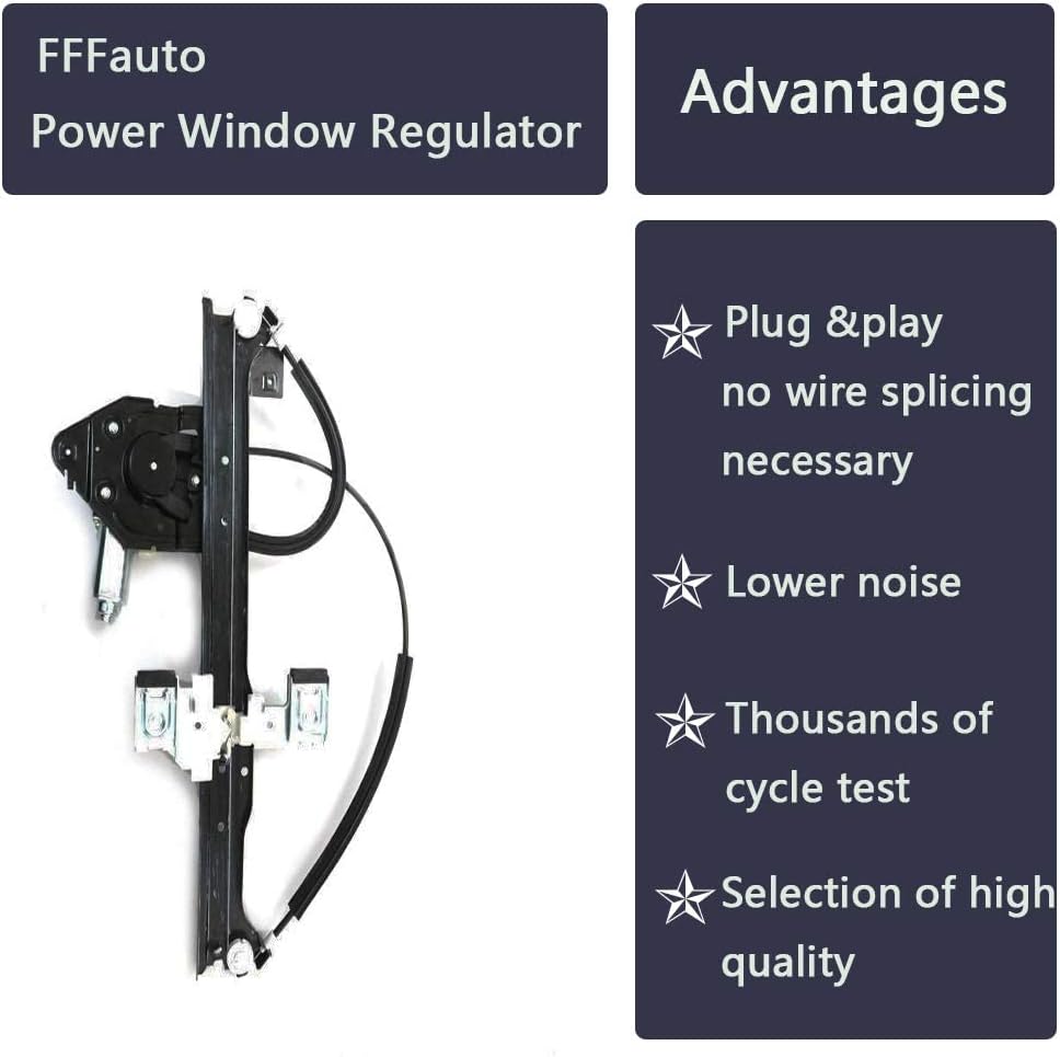 Rear Driver Side Power Window Regulator Motor, Pack of 2 D3665