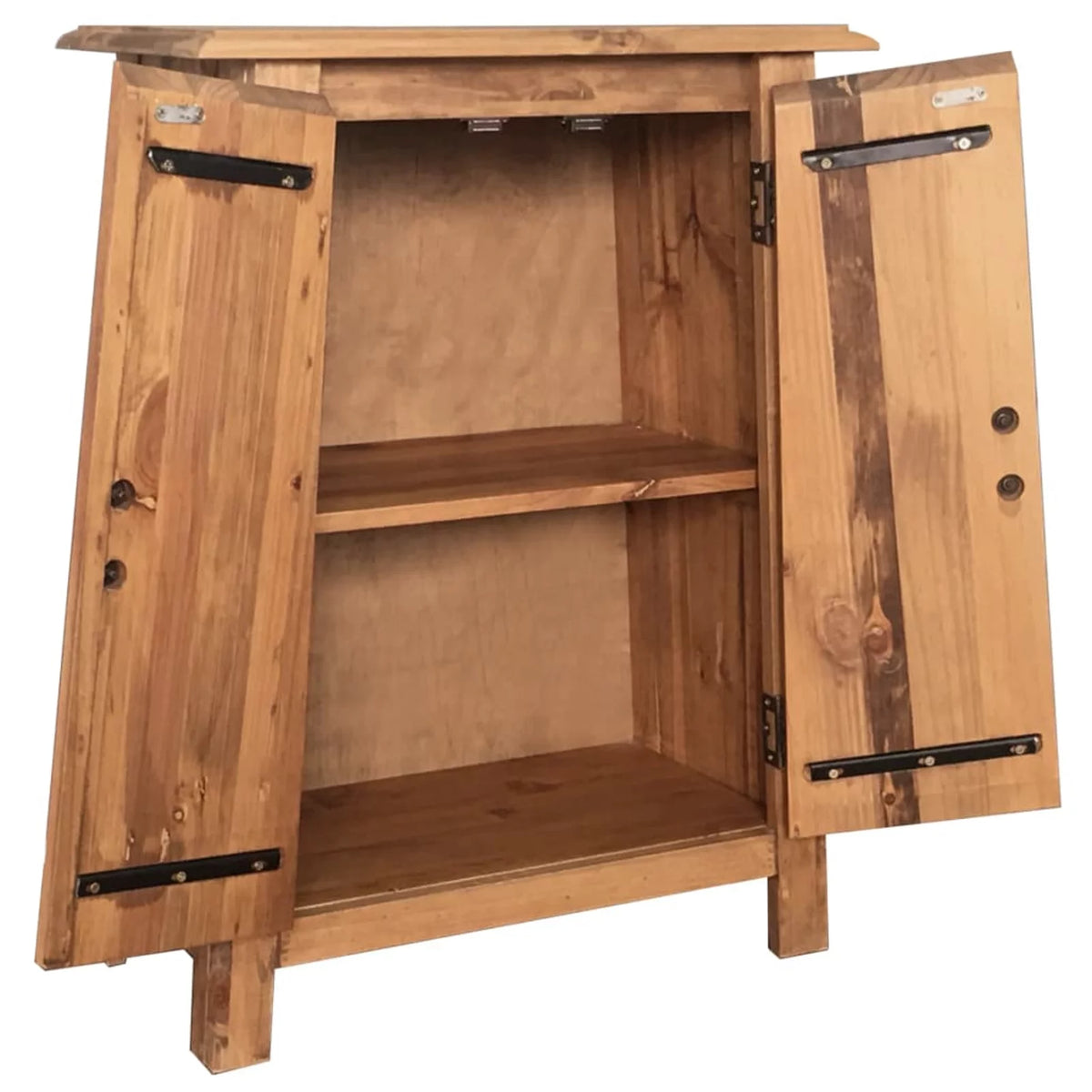 Recycled Pinewood Bathroom Storage Cabinet with Shelf Z771