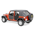 Fabric Lower Rear Half Doors Black Diamond Z804