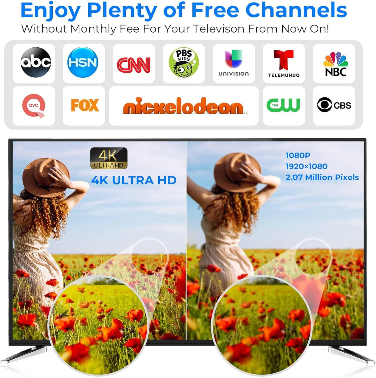Amplified HD TV Antenna with 52ft Coax Cable D928