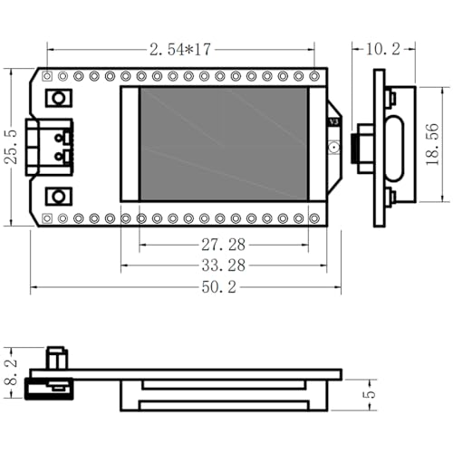 ESP32 LoRa V3 Development Board with 3000mAh Battery and 915MHz Antenna C7302