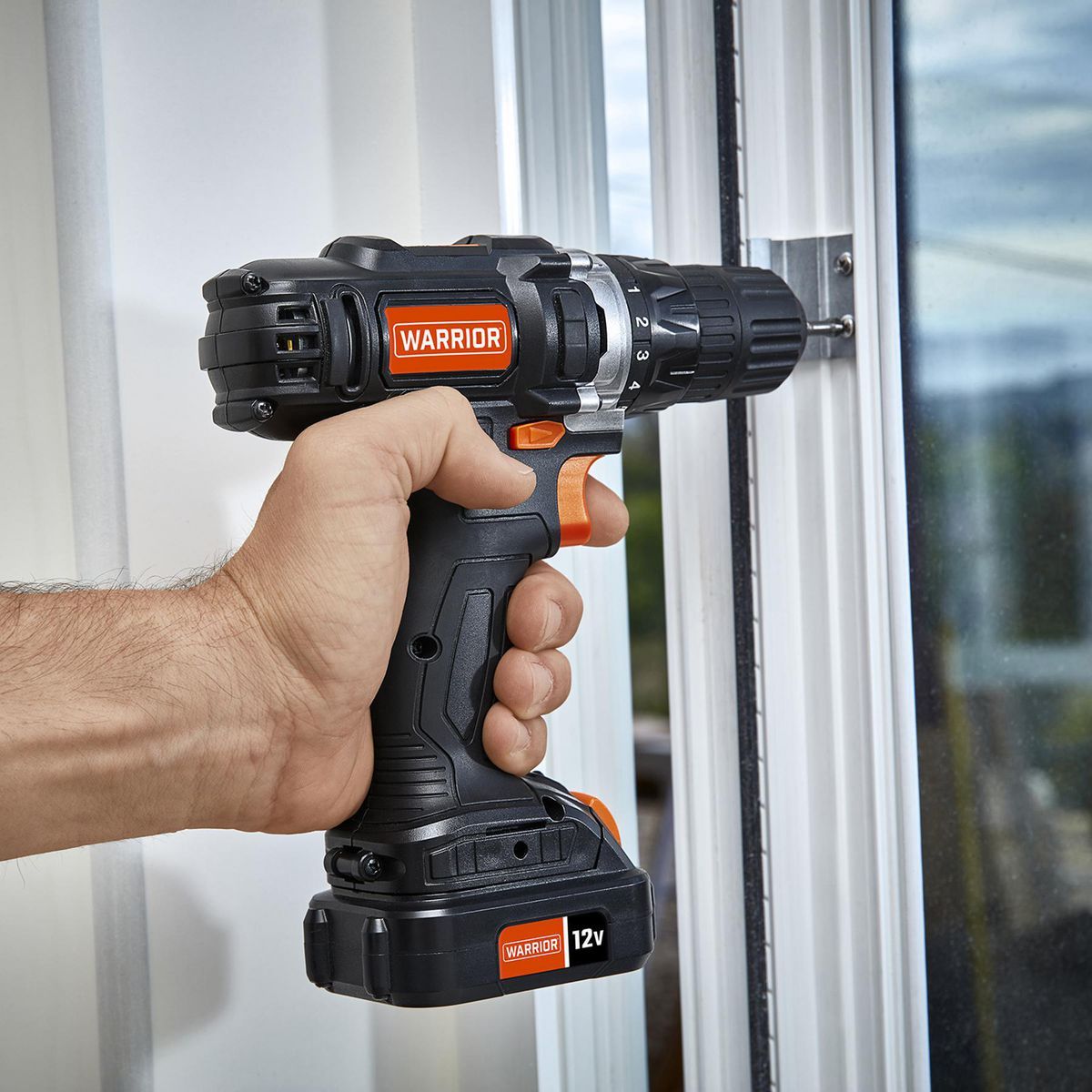 12V Cordless Drill and Flashlight 2-Tool Combo Kit with Battery and Charger W145096