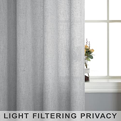 Sheer Linen Blended Curtains Q7938
