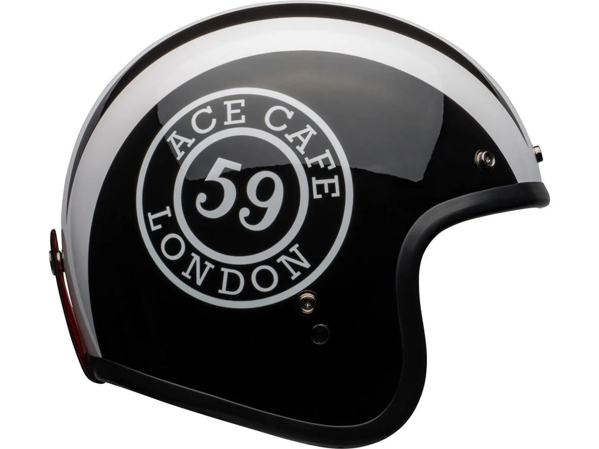 Gloss Black-White Motorcycle Helmet O895928