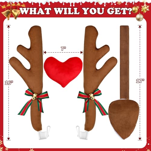 Reindeer Antlers for Cars Kit Nose and Tail J82365