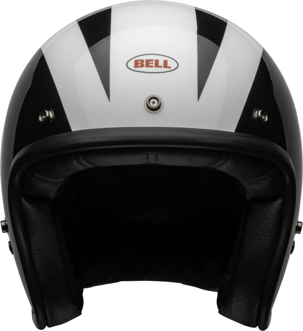 Gloss Black-White Motorcycle Helmet O895928