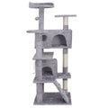 55-in Light Gray Cat Tree & Scratching Post Tower E677
