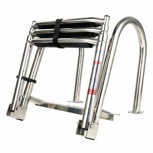 Stainless Folding Rear Entry Boat Boarding Ladder O6142
