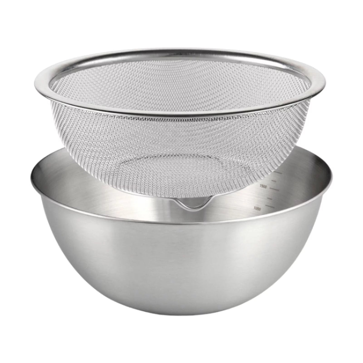 304 Stainless Steel Colander with Bowl Set of 2 J9138
