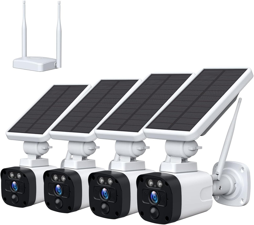 Solar Powered Wireless Security Camera System with 3 Cameras K631