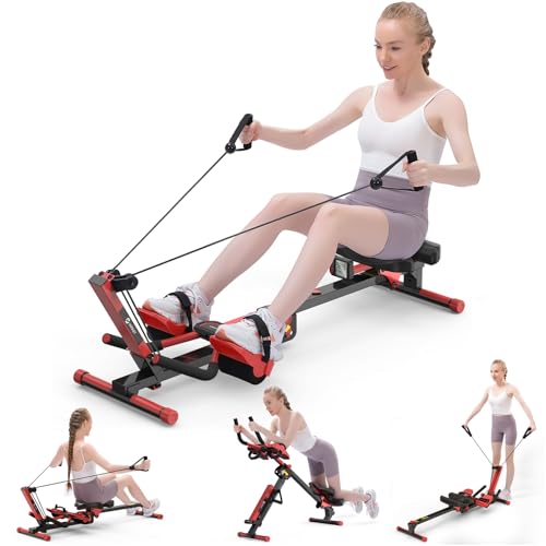 4 in 1 Foldable Rowing Machine with LCD Monitor U6808