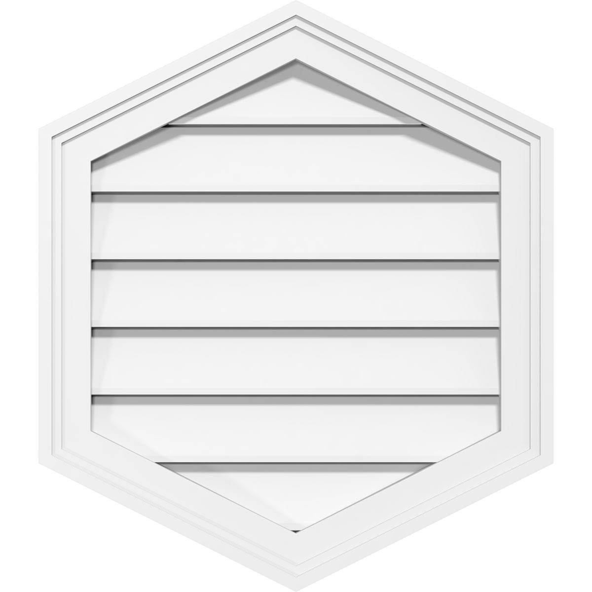 20x22W x 38x22H Vertical Peaked Surface Mount PVC Gable Vent H657