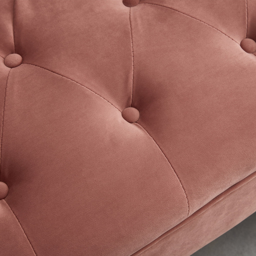 Pink Velvet Loveseat Sofa H6297
