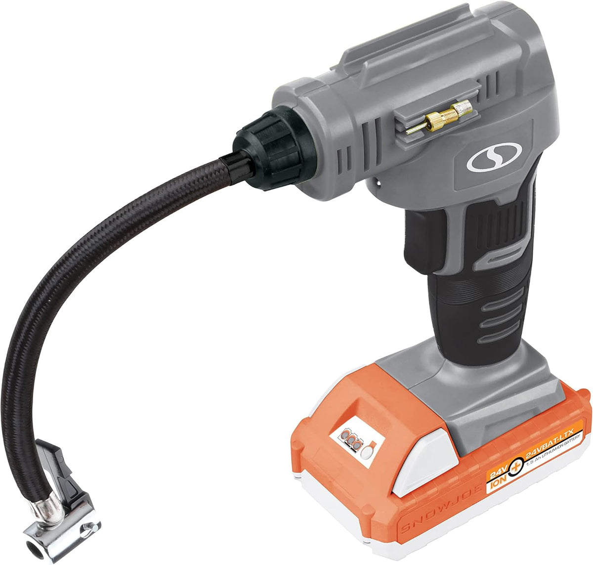 24V Tire Inflator Air Compressor with Hard-case and 2.0Ah Battery Y344