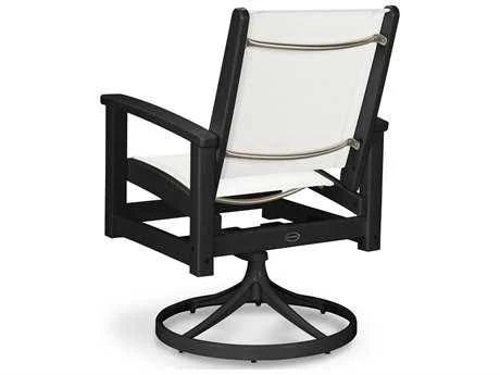 Textured Silver Slate Grey Metallic Sling Swivel Rocker N3499