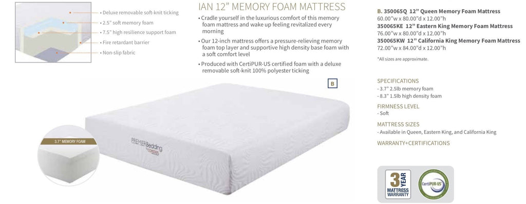 California King Memory Foam Mattress X110852