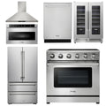 36 Electric Range, Range Hood, Microwave, Refrigerator, Dishwasher, Wine Cooler U8117