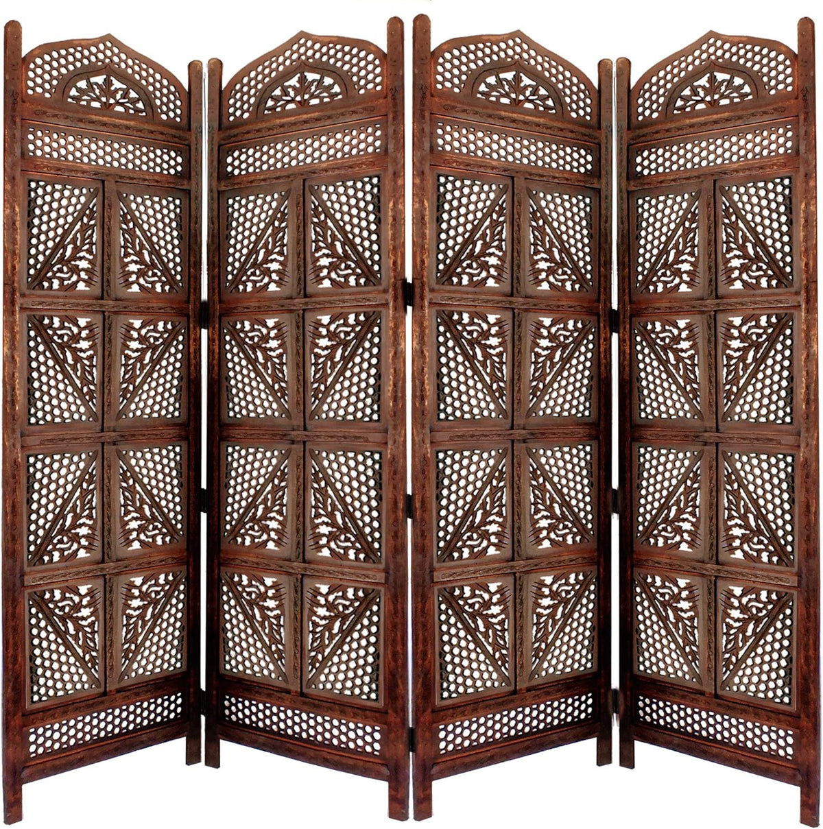 Traditional Four Panel Wooden Room Divider S159001