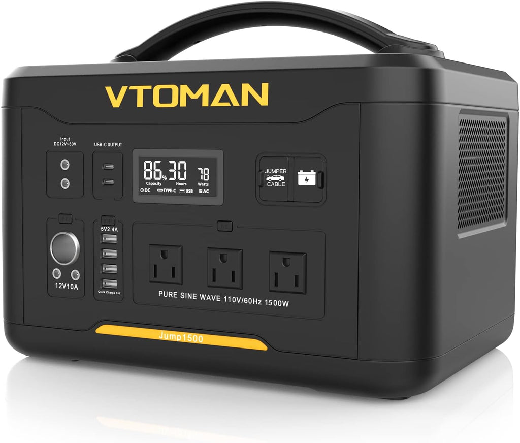 Portable Power Station 1000W 1408Wh LiFePO4 Battery with AC Outlets B6870