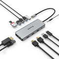 USB C Hub 13-in-1 Triple Display Docking Station with HDMI Ethernet USB SD Card Reader Audio Jack U813