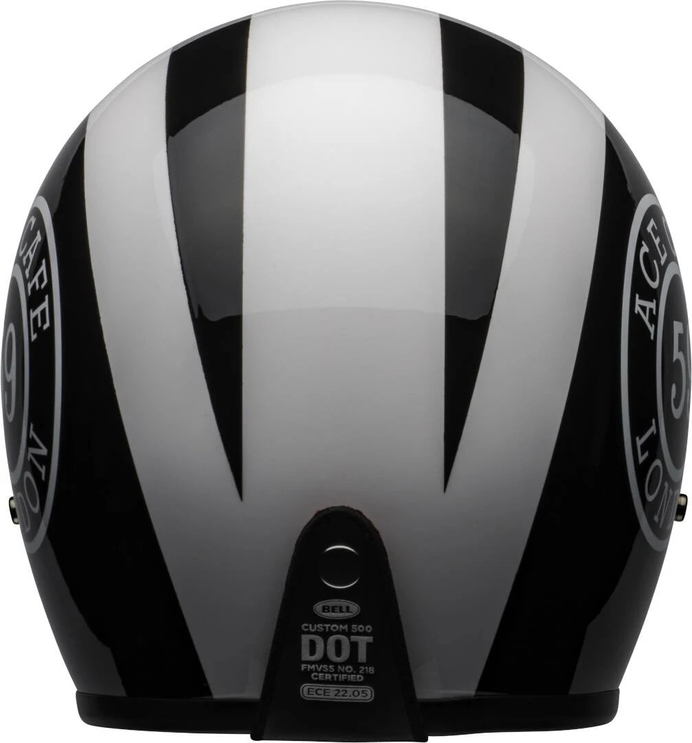 Gloss Black-White Motorcycle Helmet O895928