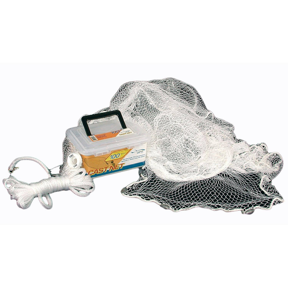 White Nylon Cast Net 4 ft 3/8x22 Mesh W7263
