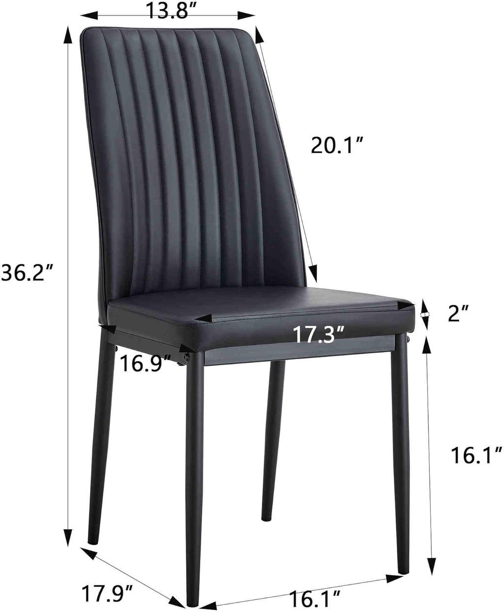 7-Piece Dining Table Set with 6 Soft Chairs A572961