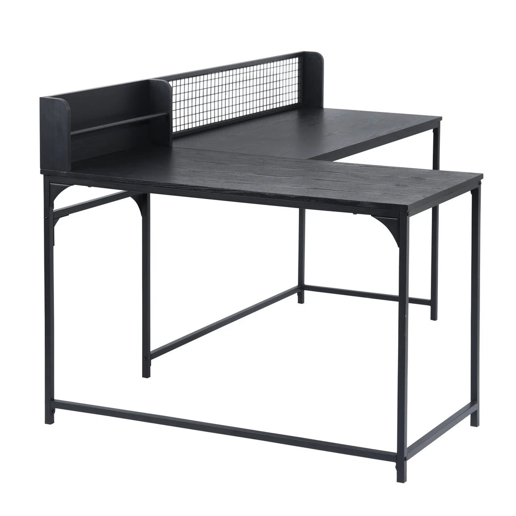 Black L Shaped Corner Desk H56544