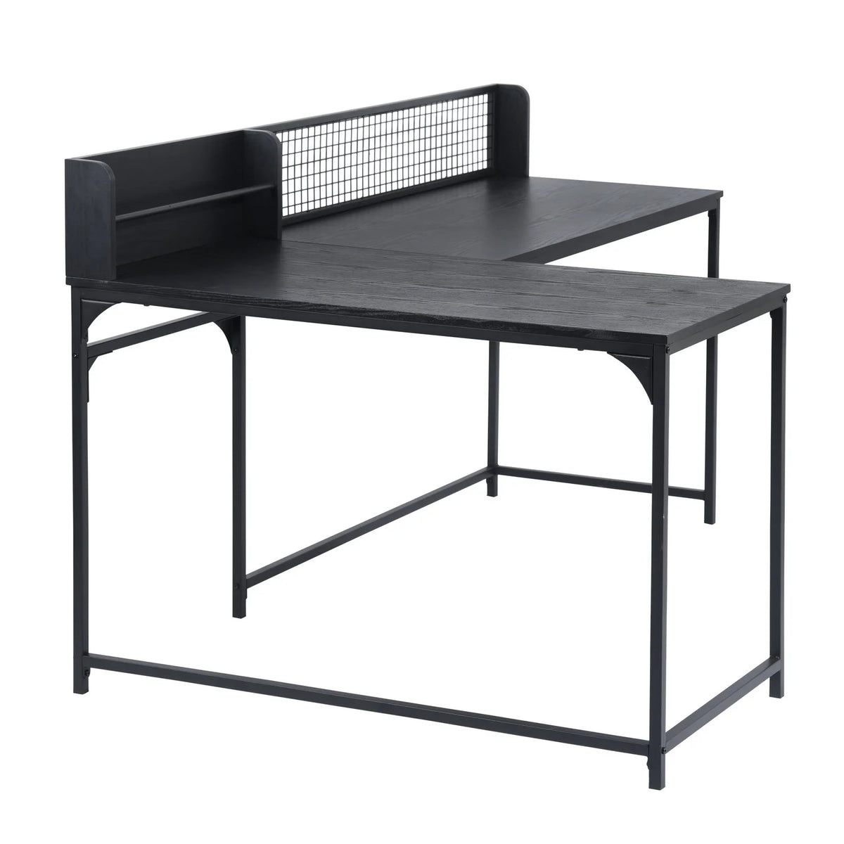 Black L Shaped Corner Desk H56544
