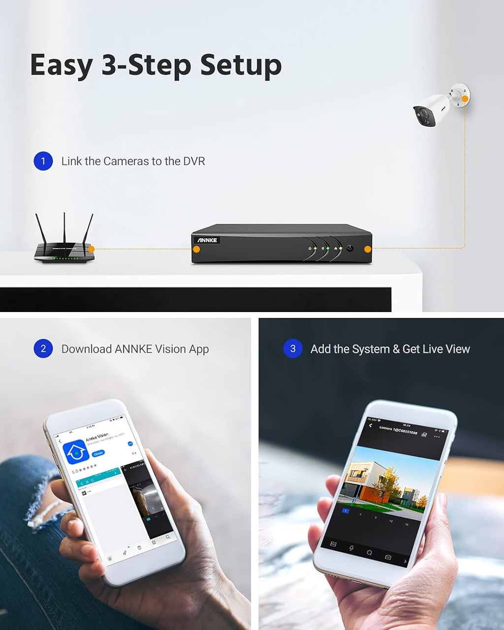 8CH 5MP Lite Surveillance Security Camera System with 1TB Hard Drive U378607