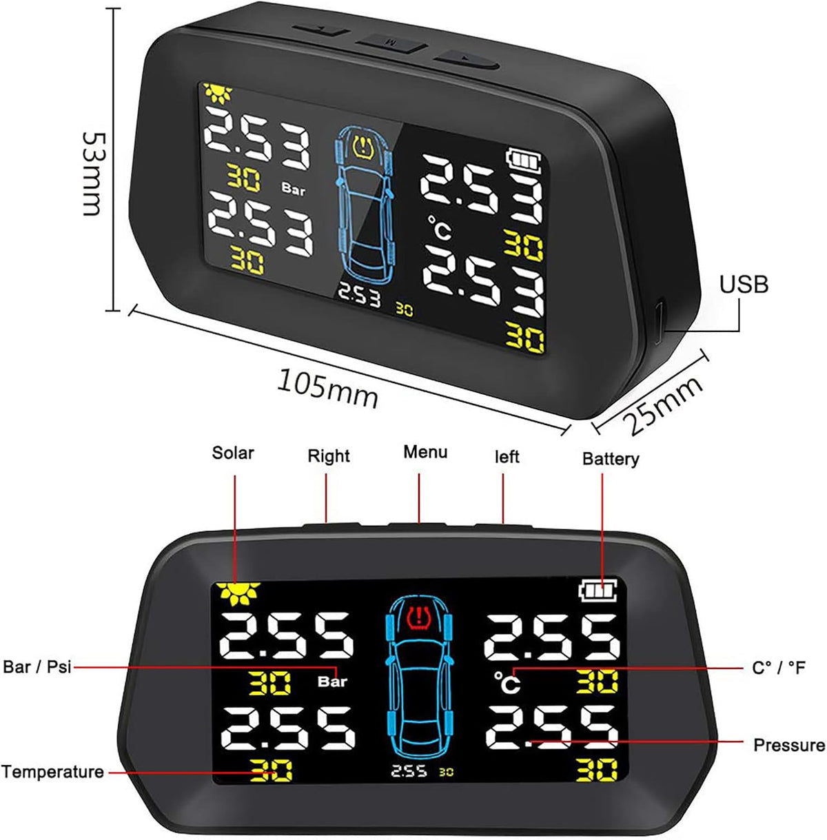 Solar Tire Pressure Monitoring System H211